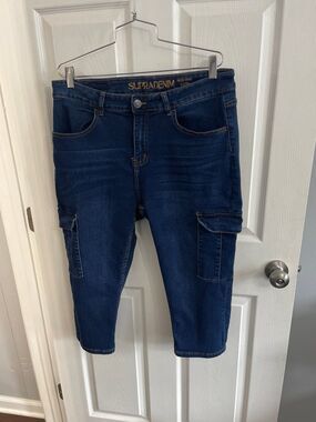 Supra Denim High Rise Capri Size 18